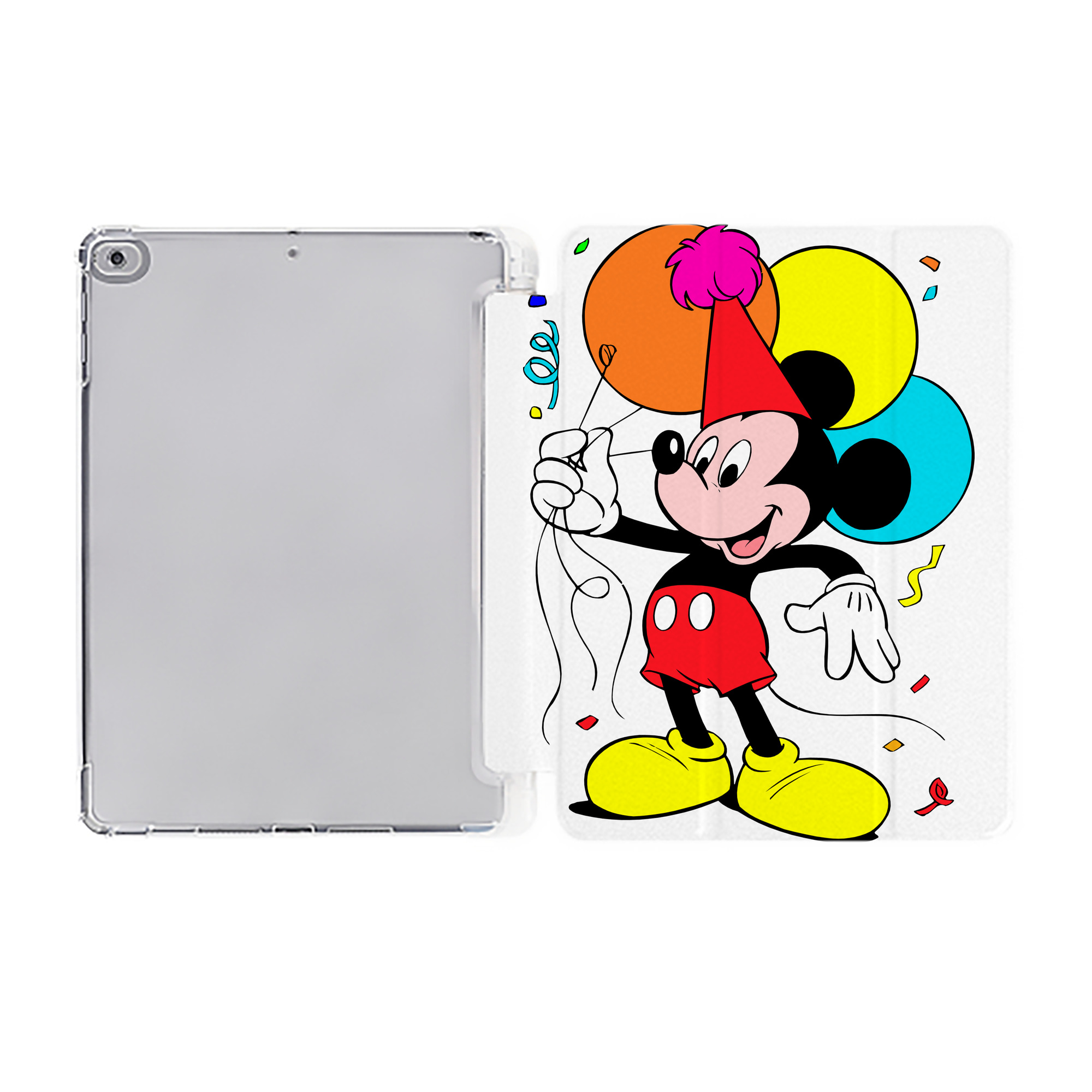 （画像用） ミッキーマウス Mickey Mouse IPad ケース ペン収納付き 三つ折りスタンド PUレザー×シリコン 対応機種9.5/10.5/10.9インチ